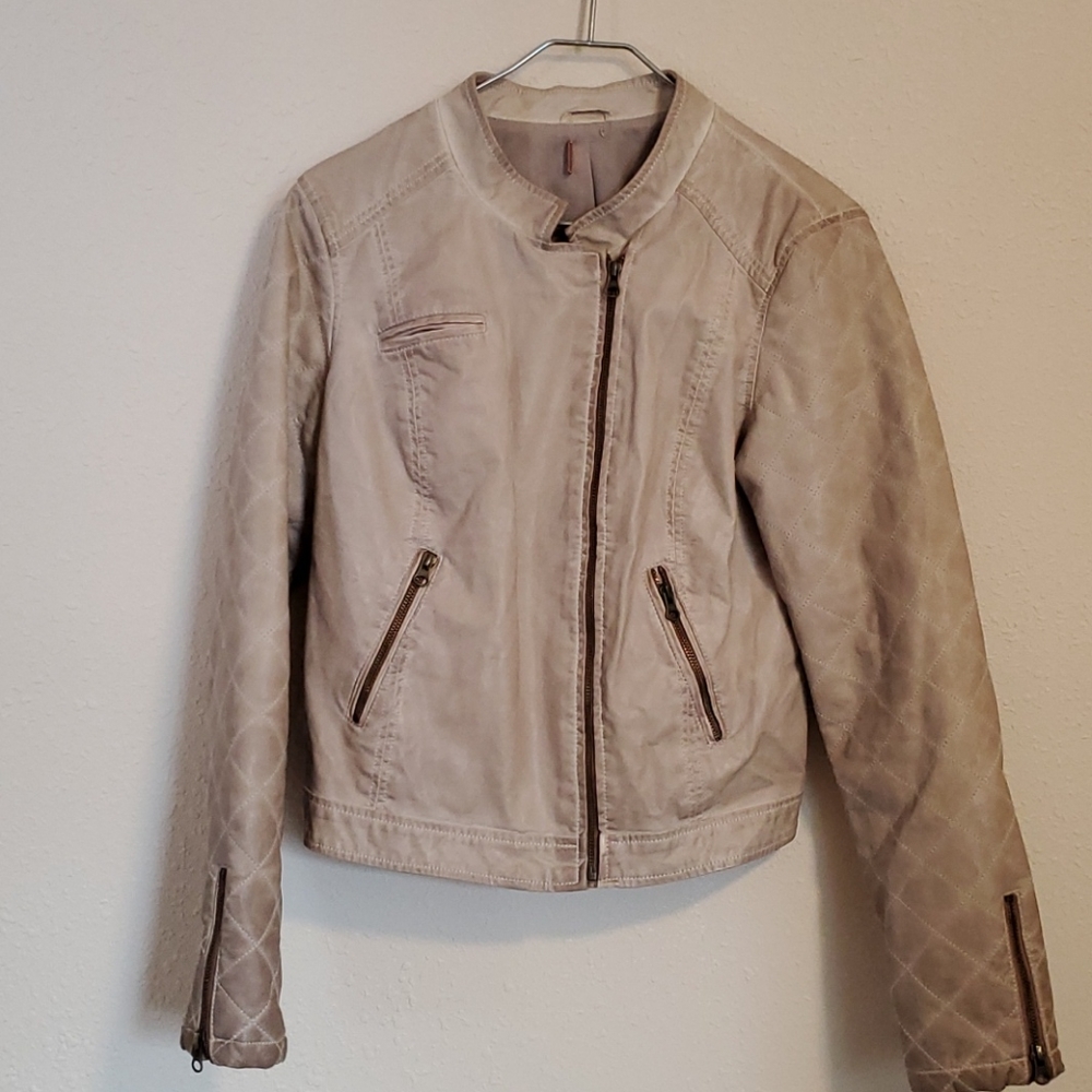 Free People vegan leather jacket